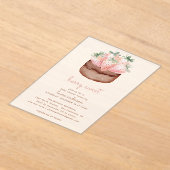 Berry Sweet Strawberry Cupcake Baby Shower アクリル招待状 (レイダウン)
