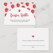 Berry Sweet Strawberry Diaper Raffle Card エンクロージャーカード (正面/裏面)