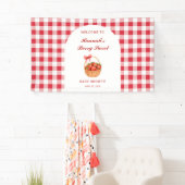 Berry Sweet Strawberry Girl Baby Shower Welcome 横断幕 (インサイチュ)