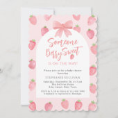 Berry Sweet Strawberry Girl's Baby Shower 招待状 (正面)