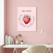 Berry Sweet Strawberry Kawaii Cute Wall Art Poster ポスター