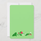 Berry Sweet Strawberry Vine 1st Birthday Girl 招待状 (裏面)