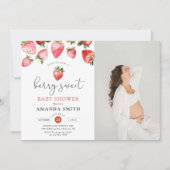 Berry Sweet Summer Strawberry Baby Photo 招待状 (正面)