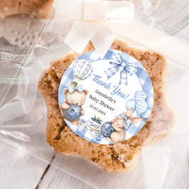 Berry Sweet Watercolor Blueberry Baby Shower ラウンドシール