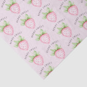 Berry Sweet Watercolor Strawberry Pink Baby Shower 薄葉紙 (詳細)