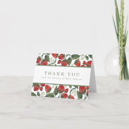 Berry Theme Baby Shower Thank You Card サンキューカード