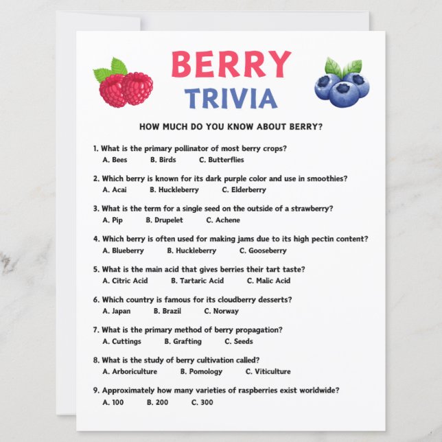Berry Trivia Game (正面)