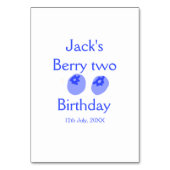 Berry two birthday blue berry add name date kids r テーブルナンバー (裏面)