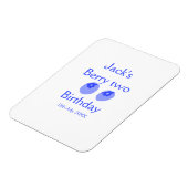 Berry two birthday blue berry add name date kids r マグネット (左側)