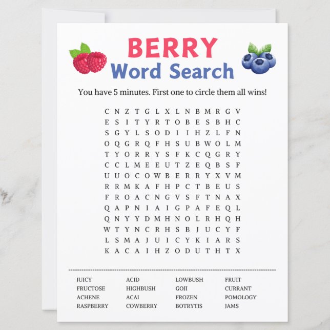 Berry Word Search Game (正面)