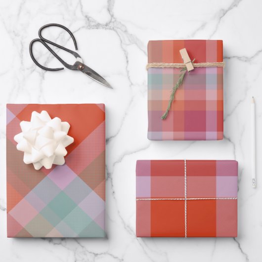 Berry Wrapping Paper Flat Sheet Set of 3 ラッピングペーパーシート (正面)