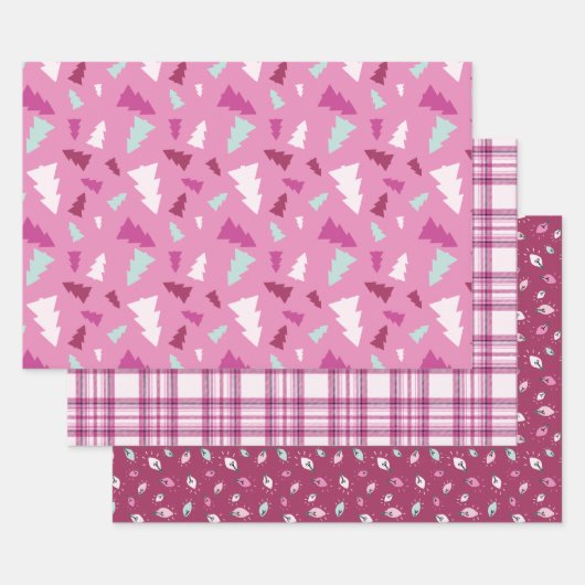 Berry Wrapping Paper Set of 3 Sheets ラッピングペーパーシート (セット)