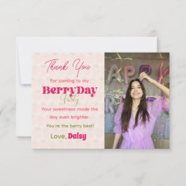 BerryDayパーティー – 誕生日フラットサンキューカード サンキューカード