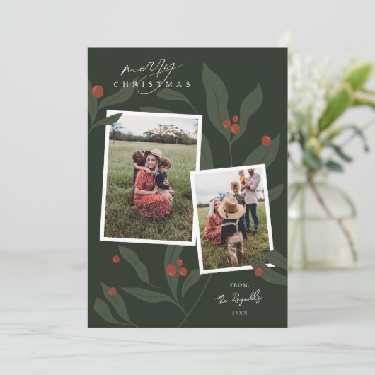 Berryful Botanical写真数々のクリスマスカード シーズンカード (スタンド正面)