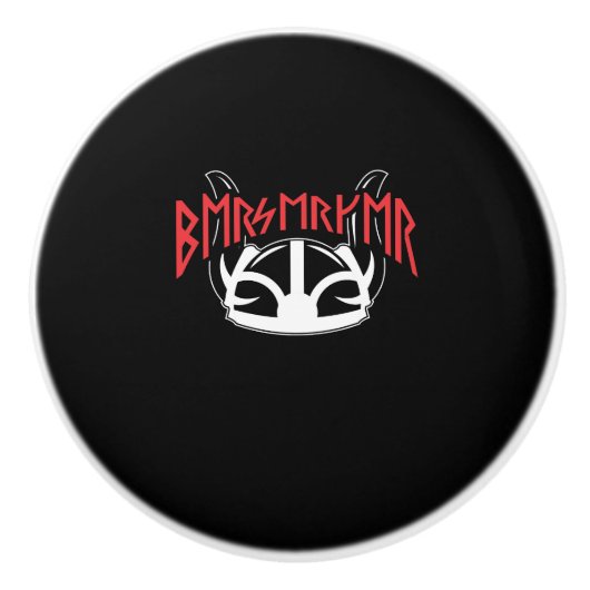 BerserkerのバイキングのRunesのNorseの異教 セラミックノブ (正面)