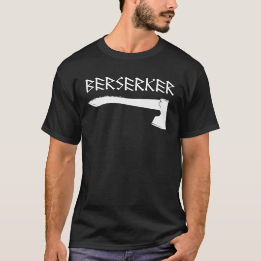 Berserker Axe Viking Odin Thor Walhalla Asgard Tシャツ (正面)
