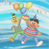 BertとErnie誕生日バルーン シール (正面)