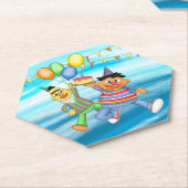 BertとErnie誕生日バルーン ペーパーコースター (アングル)