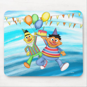 BertとErnie誕生日バルーン マウスパッド