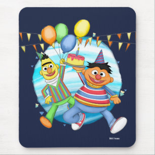 BertとErnie誕生日バルーン マウスパッド