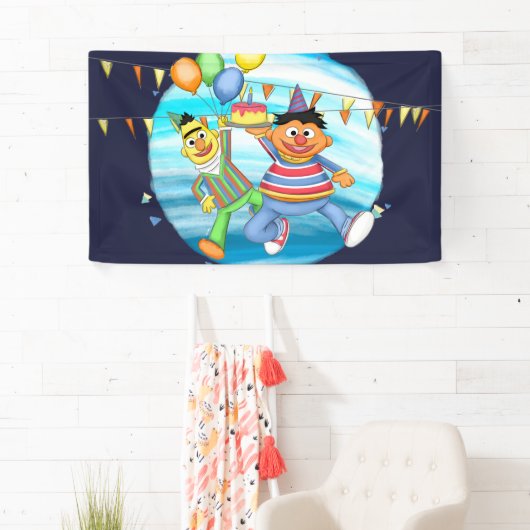 BertとErnie誕生日バルーン 横断幕 (インサイチュ)