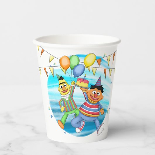 BertとErnie誕生日バルーン 紙コップ (正面)