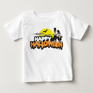 BertとErnie ハッピーハロウィン ベビーTシャツ