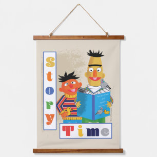 BertとErnie Story Time 吊り下げ型タペストリー