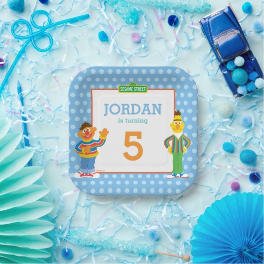 Bert and Ernie Birthday ペーパープレート (パーティー)