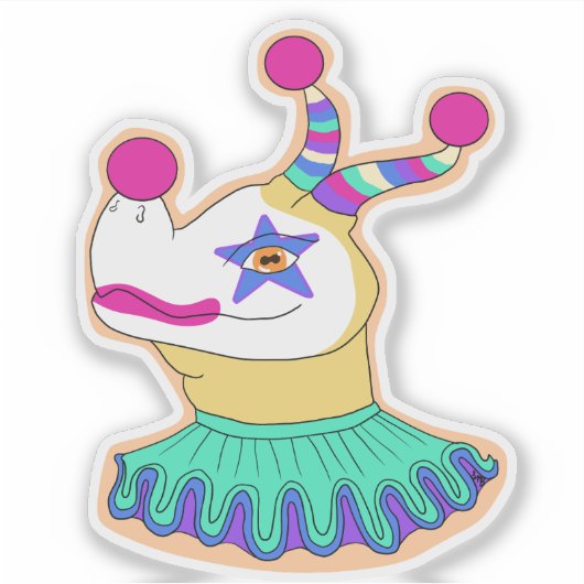 Bert the Clown Dragon Sticker シール (正面)