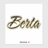 Berta black gold Lettering Aufkleber Sticker シール (シート)