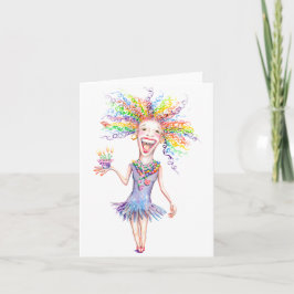 Bertha誕生日広い-メッセージカード- 4" x 5.6" カード