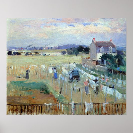 Berthe Morisotによる洗濯物乾燥 ポスター (正面)