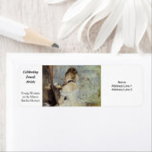 Berthe Morisotによる鏡の若い女性 ラベル (インサイチュ)