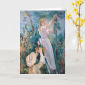 Berthe Morisot -さくらんぼピッカー カード (黄色い花)