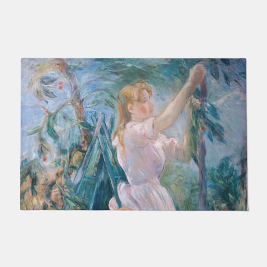 Berthe Morisot -さくらんぼピッカー ドアマット (正面)