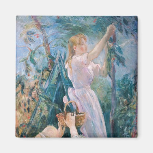 Berthe Morisot -さくらんぼピッカー マグネット (正面)