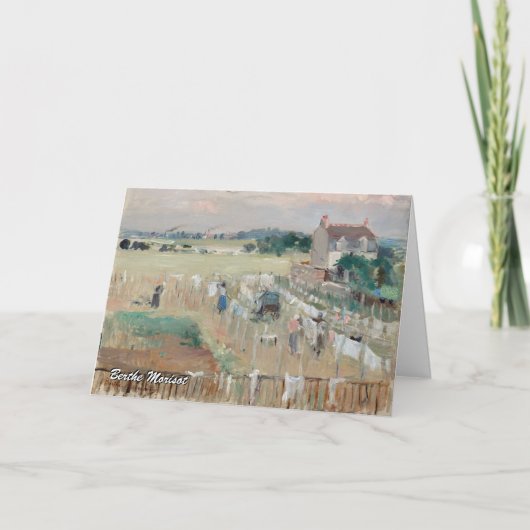 Berthe Morisot -ぶら下がった洗濯物を乾かす カード (正面)