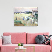 Berthe Morisot -ぶら下がった洗濯物を乾かす キャンバスプリント (インサイチュ (リビング))