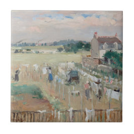 Berthe Morisot -ぶら下がった洗濯物を乾かす タイル