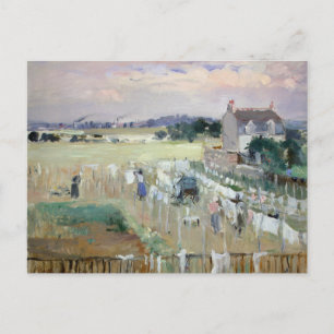 Berthe Morisot -ぶら下がった洗濯物を乾かす ポストカード
