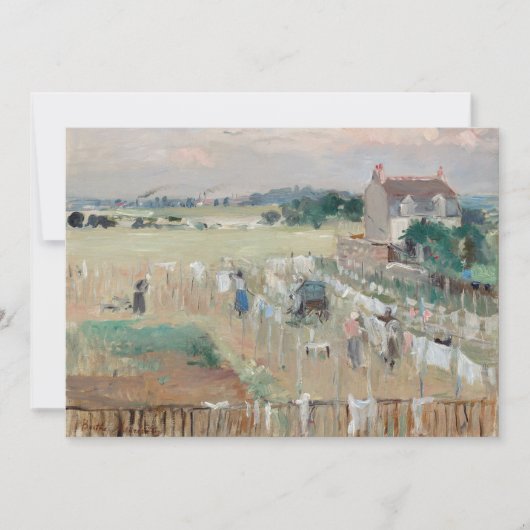 Berthe Morisot -ぶら下がった洗濯物を乾かす 招待状 (正面)