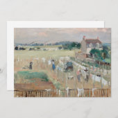 Berthe Morisot -ぶら下がった洗濯物を乾かす 招待状 (正面/裏面)