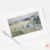 Berthe Morisot -ぶら下がった洗濯物を乾かす 長方形シール (封筒)