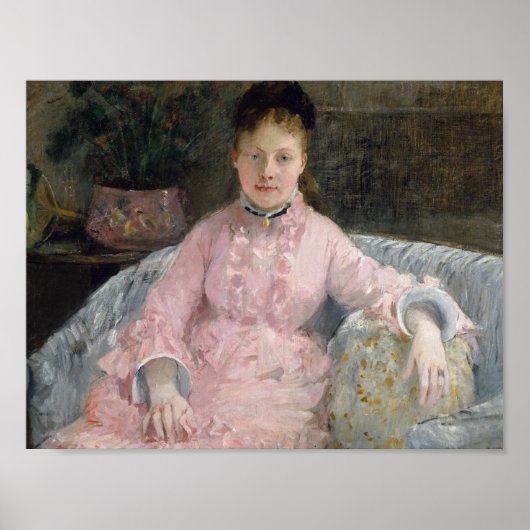 Berthe Morisot – ザピンクドレス ポスター (正面)
