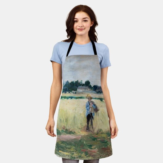 Berthe Morisot – ジュネビリエのホイートフィールドで エプロン (着用した状態)