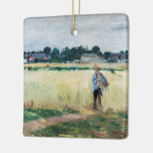 Berthe Morisot – ジュネビリエのホイートフィールドで セラミックオーナメント (左)