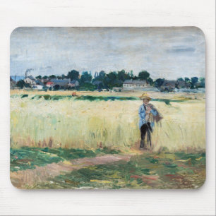 Berthe Morisot – ジュネビリーのウィートフィールド マウスパッド