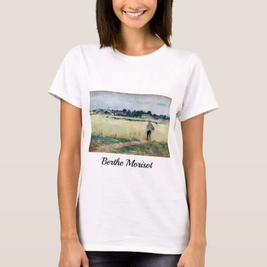 Berthe Morisot – ジュネビリーのウィートフィールド Tシャツ (正面)