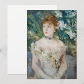 Berthe Morisot – ボールのガウンの少女 サンキューカード (正面/裏面)
